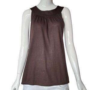 Express Brown Sleeveless Relaxed Fit Tee Size Medium